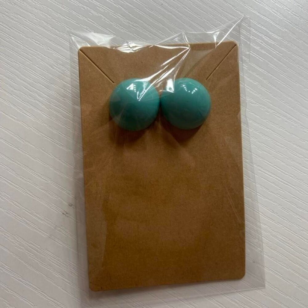Teal blue stud earrings